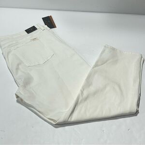 Jen7 7 For All Mankind Cropped Skinny White Jeans NWT Size 18
